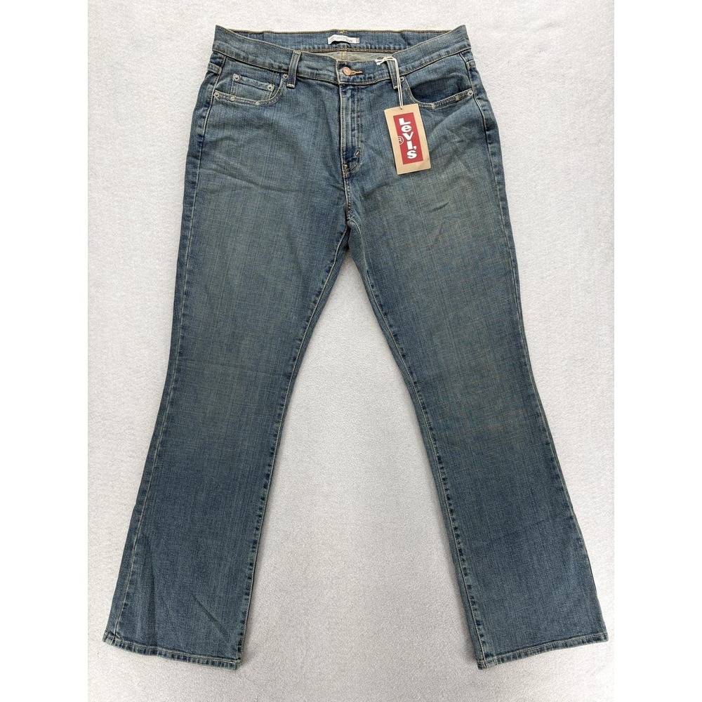 Vintage Levi's 515 Boot Cut Jeans Womens 16 Long Blue Mid Rise Denim Y2K 2000